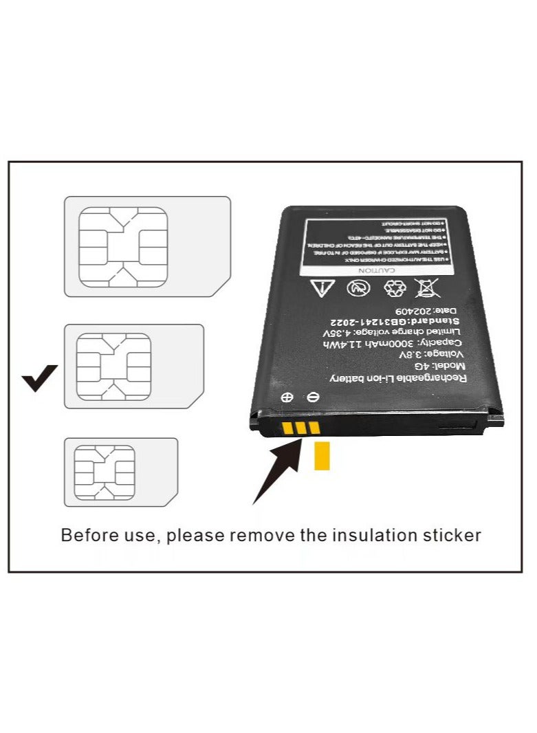 Portable Wireless Modem, Wireless Wi-Fi router Range Extender, 150Mbps 2100mAh Mobile Pocket WiFi Router with SIM Card Slot 4G/5G Wireless Router - Image 3